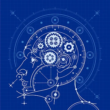 Artwork thumbnail, Machine Learning AI Brain Blueprint by NiamLab