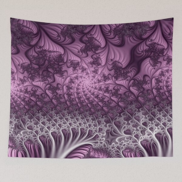 Item preview, Abstract Psychedelic Plum Gray Fractal Art Creation designed and sold by gabiwArt.