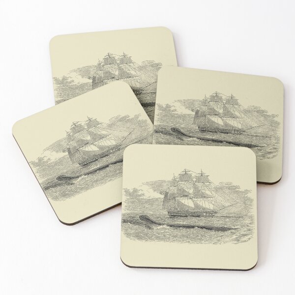Item preview, Sailing Amongst the Sea Monsters - 19th Century Illustration designed and sold by DazellsEmporium.