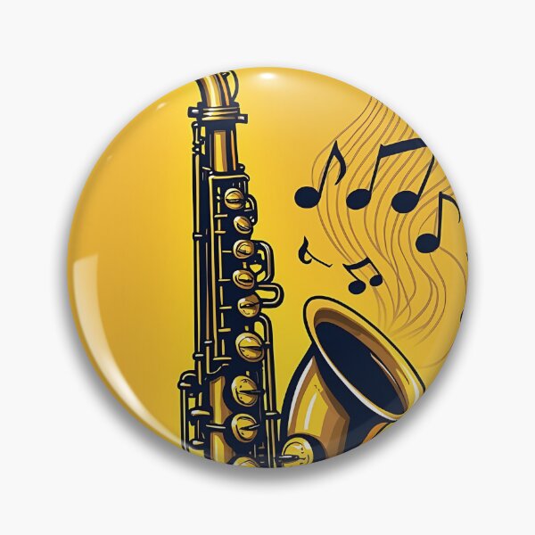 Item preview, Jazz Saxophone Tune Yellow and Black Art designed and sold by RadDeck.