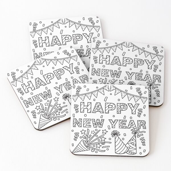 Item preview, Happy New Years! A Coloring Book Design designed and sold by ColoringCove.