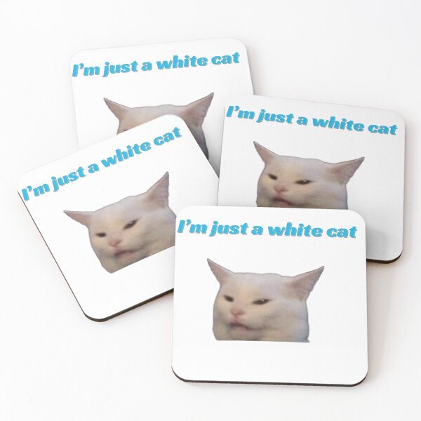 Item preview, I’m just a white cat meme designed and sold by UnrealF.