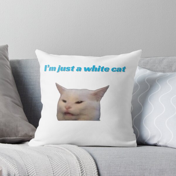 Item preview, I’m just a white cat meme designed and sold by UnrealF.
