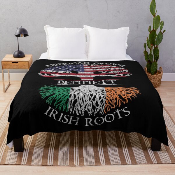 Item preview, Bennett surname American grown Irish roots US flag Tricolour Ireland flag vintage designed and sold by 9X FR.