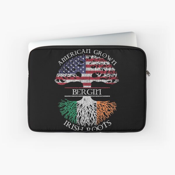 Item preview, Bergin surname American grown Irish roots US flag Tricolour Ireland flag vintage designed and sold by 9X FR.