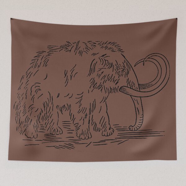Item preview, Vintage Wooly Mammoth Illustration designed and sold by DazellsEmporium.
