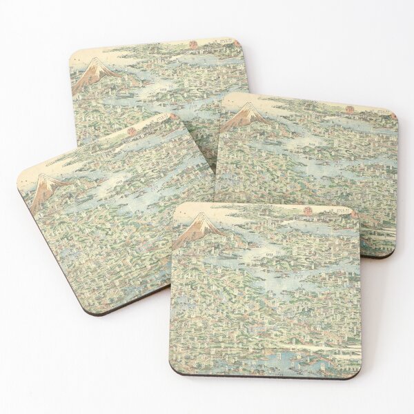 Item preview, Bird's-Eye View Map of Edo with Mount Fuji designed and sold by MINE Design-Works.
