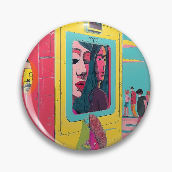 Item preview, Surreal of Visitors Scanning Faces at Secure Biometric Entrance. designed and sold by CheerForGoods.