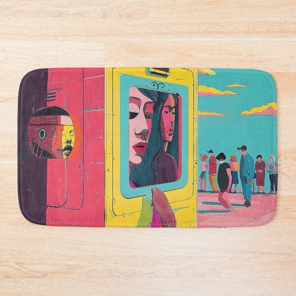 Item preview, Surreal of Visitors Scanning Faces at Secure Biometric Entrance. designed and sold by CheerForGoods.