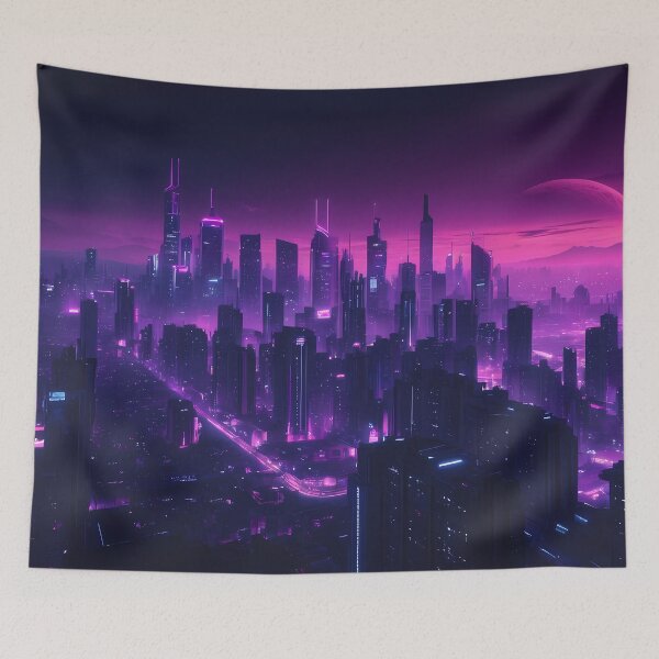 Item preview, Cyberpunk City Skyline designed and sold by papi1998.