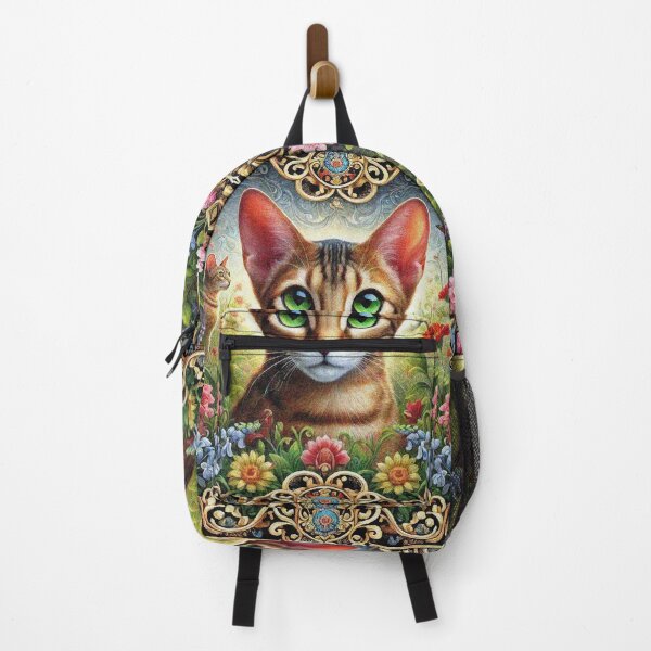 Item preview, Oriental Shorthair Cat in Beautiful Floral Zen Flower Garden designed and sold by Illuministique.