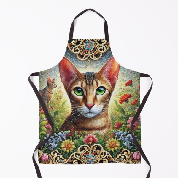 Item preview, Oriental Shorthair Cat in Beautiful Floral Zen Flower Garden designed and sold by Illuministique.
