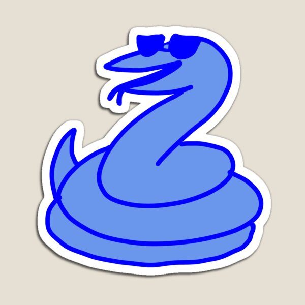 Item preview, chill blue snake designed and sold by doodeliday.