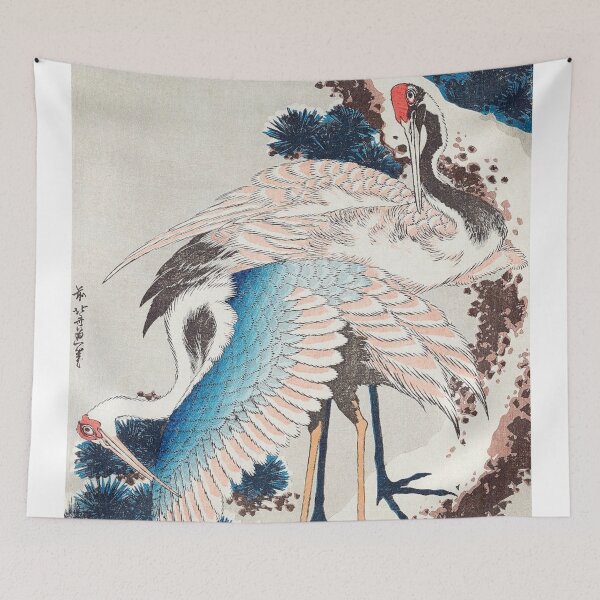 Item preview, Two Cranes in a Pine Tree Landscape designed and sold by MINE Design-Works.