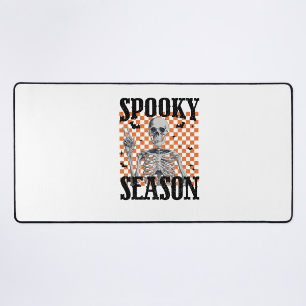 Item preview, Spooky Season – Retro Skeleton Vibes with Halloween Checkerboard designed and sold by Fernandink1.