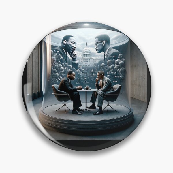 Item preview, Martin and Malcolm Globe Art | Black History Art Black Wall Decor | Political Figures Artwork designed and sold by Ladymb.