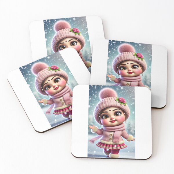 Item preview, Indian woman wearing a cozy pink winter outfit designed and sold by Chase12921.