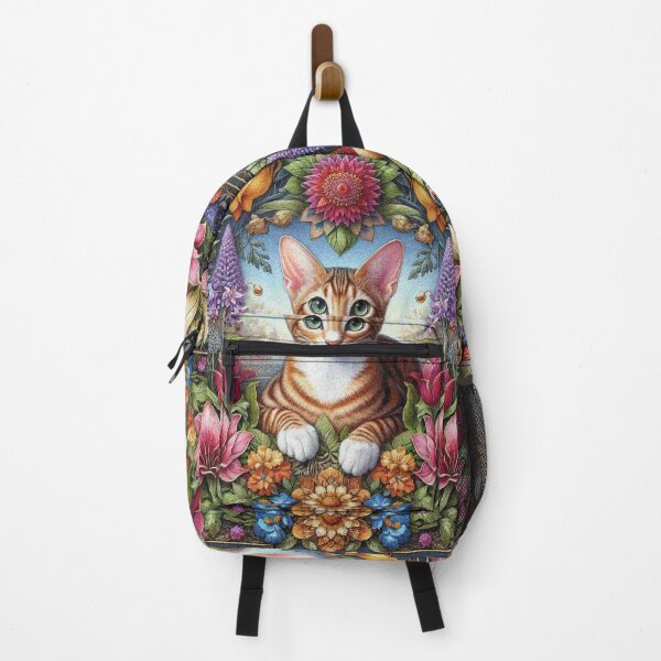 Item preview, Oriental Shorthair Cat in Beautiful Floral Zen Flower Garden designed and sold by Illuministique.