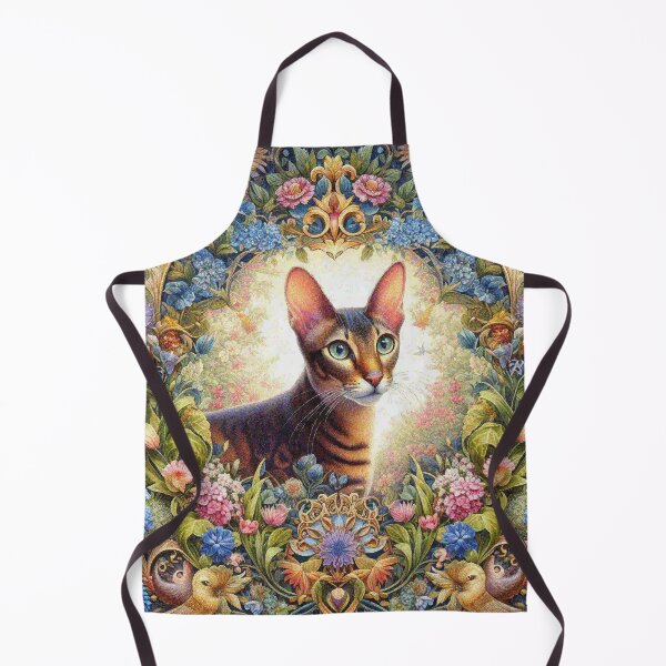 Item preview, Oriental Shorthair Cat in Beautiful Floral Zen Flower Garden designed and sold by Illuministique.