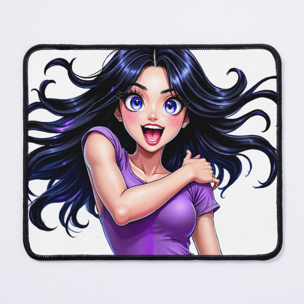 Item preview, Happy Manga Girl in Motion designed and sold by ArtVibesX.