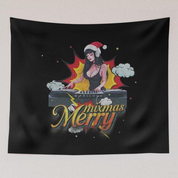 Item preview, Merry Mixmas - Retro Christmas DJ designed and sold by Raccoon's World.