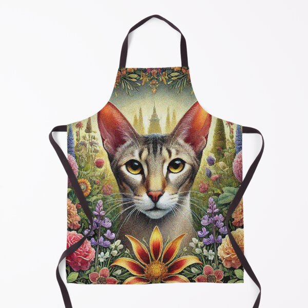 Item preview, Oriental Shorthair Cat in Beautiful Floral Zen Flower Garden designed and sold by Illuministique.
