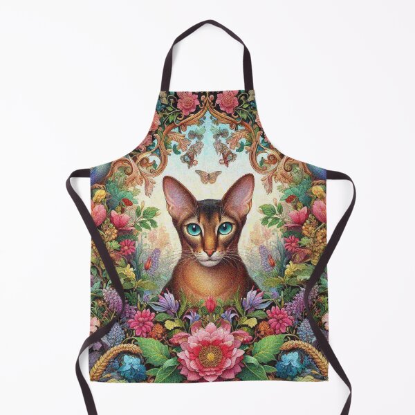 Item preview, Oriental Shorthair Cat in Beautiful Floral Zen Flower Garden designed and sold by Illuministique.