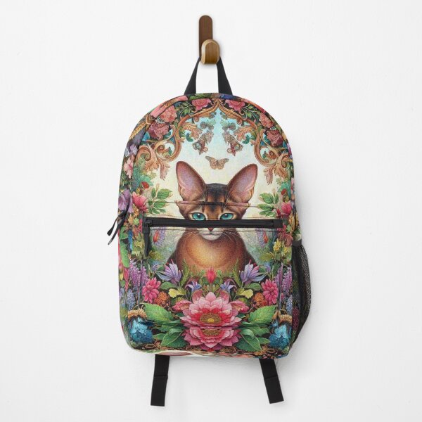 Item preview, Oriental Shorthair Cat in Beautiful Floral Zen Flower Garden designed and sold by Illuministique.
