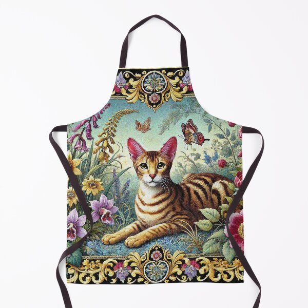 Item preview, Oriental Shorthair Cat in Beautiful Floral Zen Flower Garden designed and sold by Illuministique.