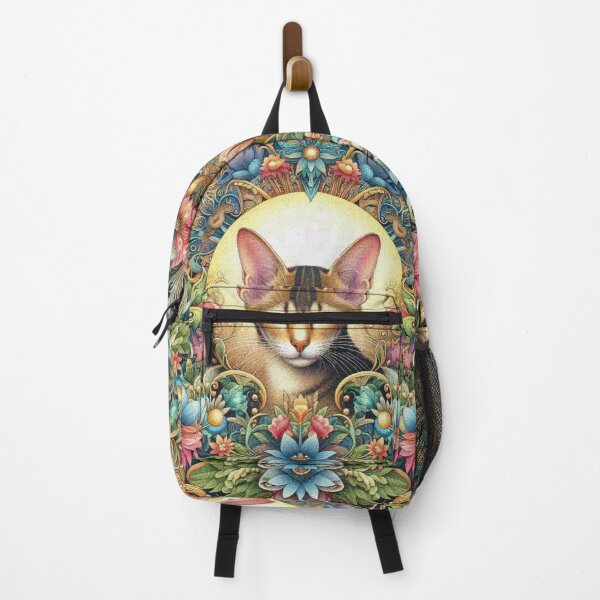 Item preview, Oriental Shorthair Cat in Beautiful Floral Zen Flower Garden designed and sold by Illuministique.