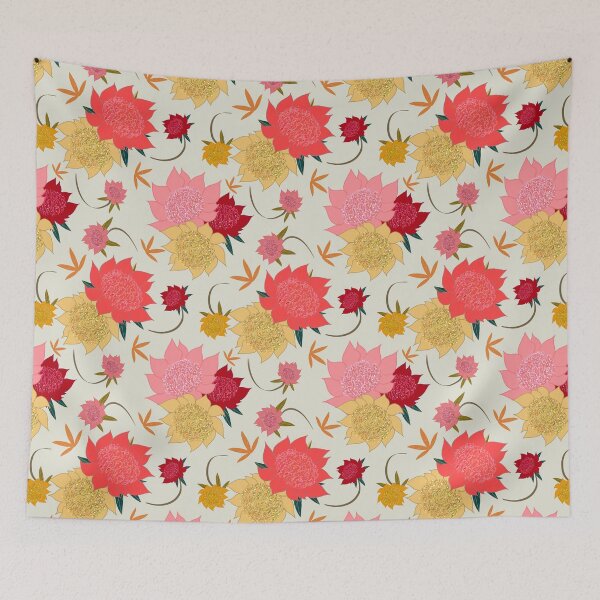 Item preview, Waltzing Waratahs Peaches & Cream designed and sold by Rubivioleta.