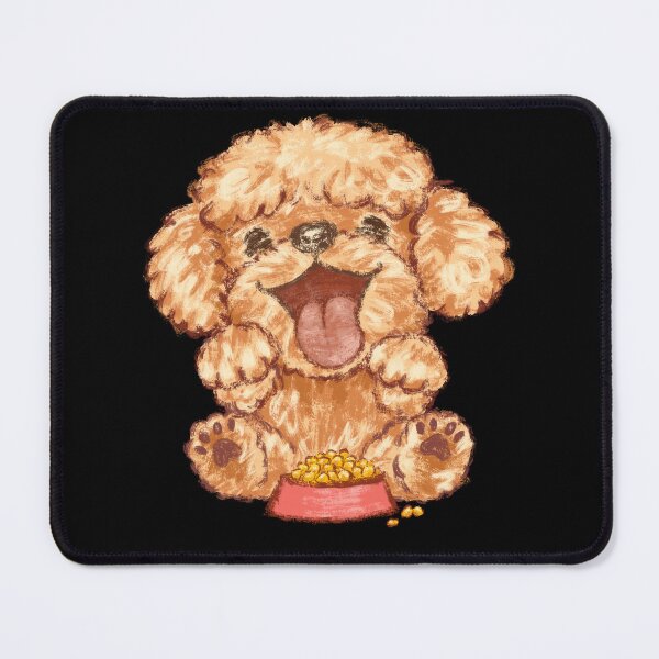 Item preview, Toy poodle happy to eat designed and sold by Toru Sanogawa.
