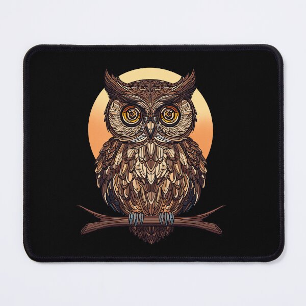 Item preview, Great horned owl with full moon designed and sold by DaveDanchuk.