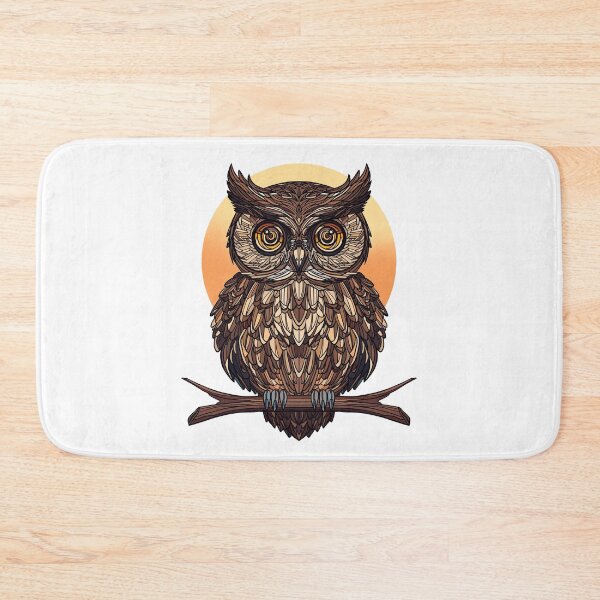 Item preview, Great horned owl with full moon designed and sold by DaveDanchuk.