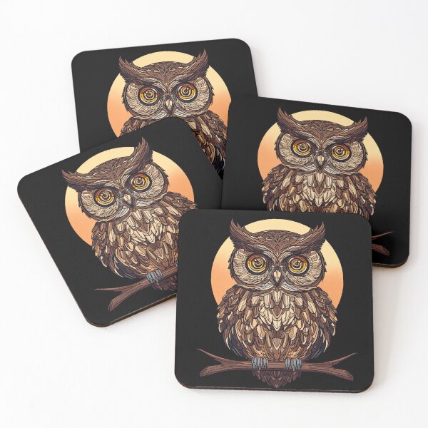 Item preview, Great horned owl with full moon designed and sold by DaveDanchuk.
