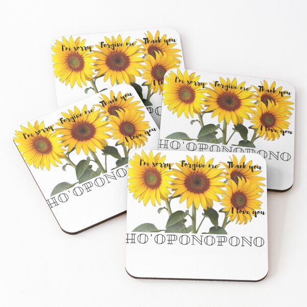 Item preview, sunflower world and ho'oponopono phrases designed and sold by Kikimarketplace.
