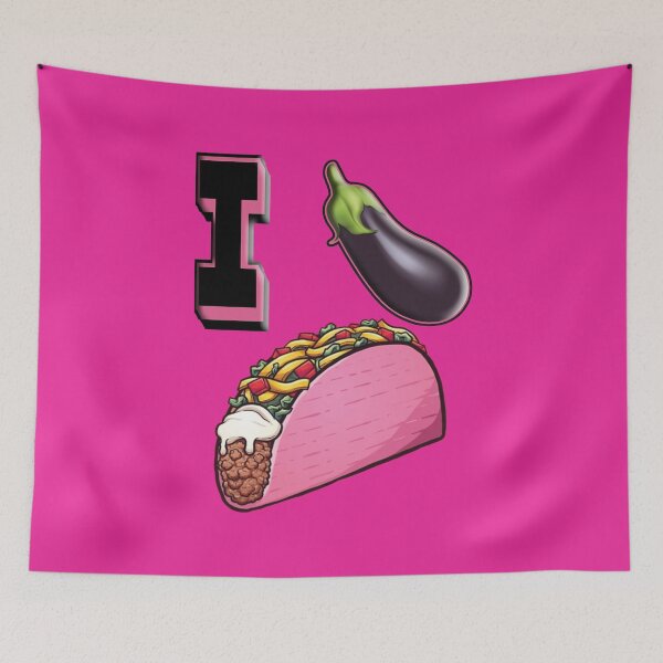 Item preview, FuctUp eggplant-pink taco designed and sold by FuctUpShirt.