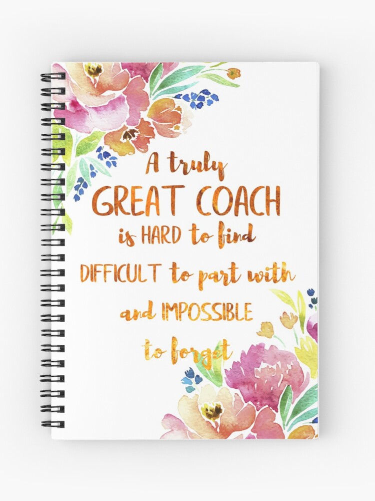 A great coach is hard to find Quote / Coach gift / Watercolor / Floral /  Coach appreciation