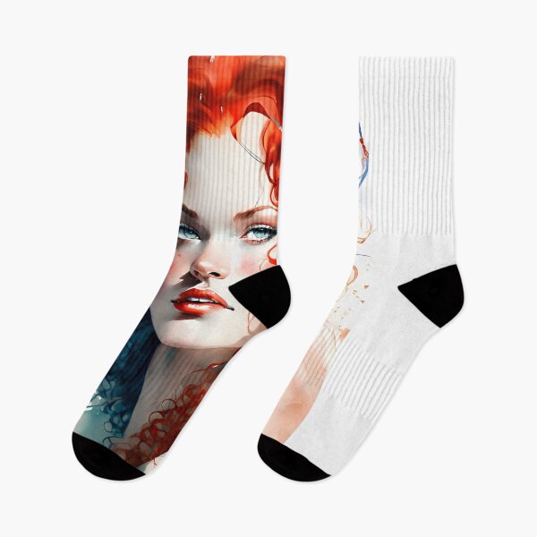 Item preview, The beauty with red hair and blue eyes designed and sold by Mido-artister.