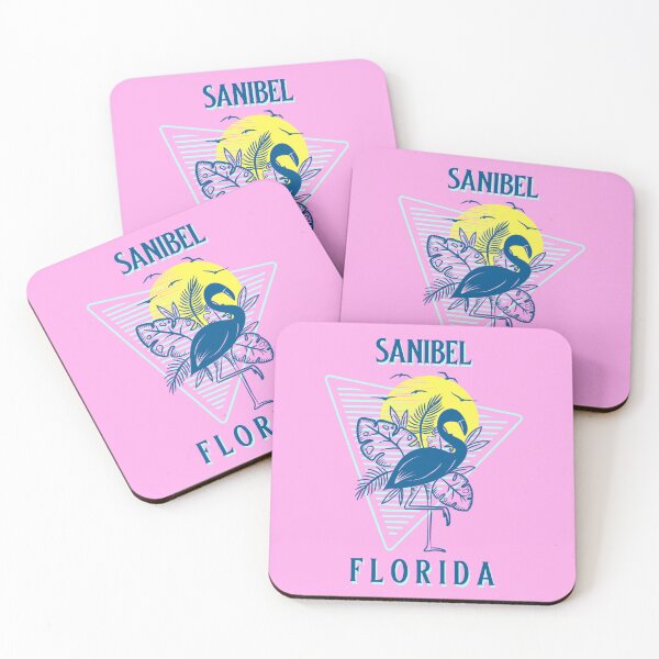 Item preview, Sanibel Island, Florida, Flamingo, Seagulls, beachy, Vacation home, gift, designed and sold by tshirtart2024.