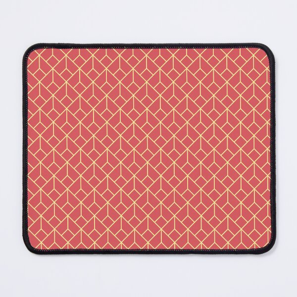 Item preview, Art Deco Pattern 12 - Blonde Yellow on Light Carmine Pink designed and sold by elektronen.