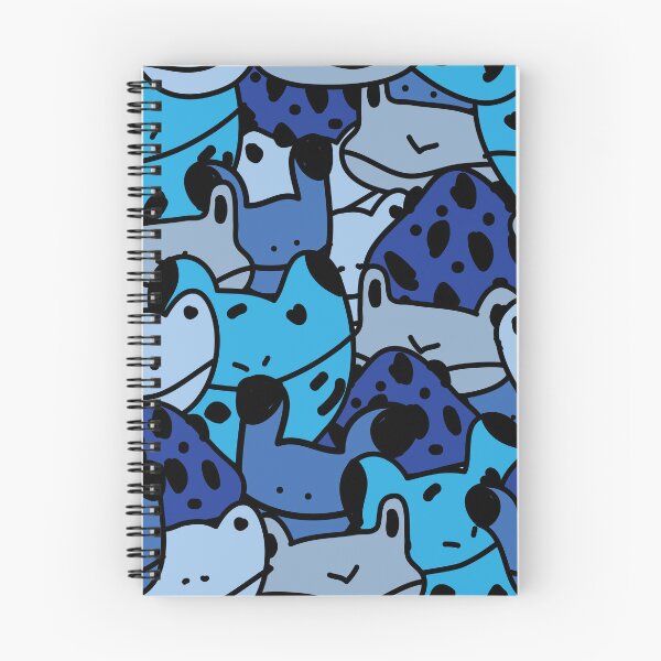 Item preview, Cute blue poison dart frog pattern designed and sold by fluffyfamcraft.