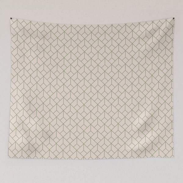 Item preview, Art Deco Pattern 12 - Camouflage Green on White designed and sold by elektronen.