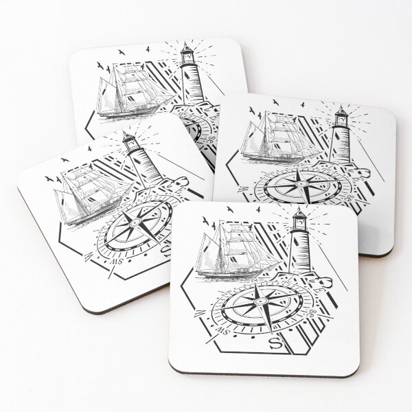 Item preview, Maritime Lighthouse Compass Sailing Ship North designed and sold by shurikaner.