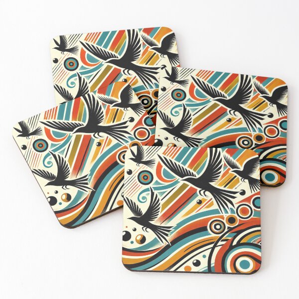 Item preview, abstract art flying birds Silhouette  designed and sold by ZulryLifestyles.