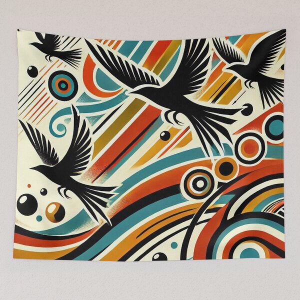Item preview, abstract art flying birds Silhouette  designed and sold by ZulryLifestyles.