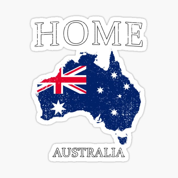 Aperçu de l'œuvre ACCUEIL - AUSTRALIE | T-shirt avec drapeau et carte du pays pour hommes et femmes créée et vendue par the4jdesign.