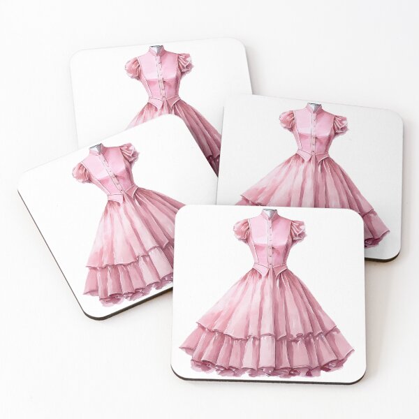 Item preview, Elegant Pink Edwardian Dress – Vintage Fashion Inspired Art designed and sold by CharlieMakes.