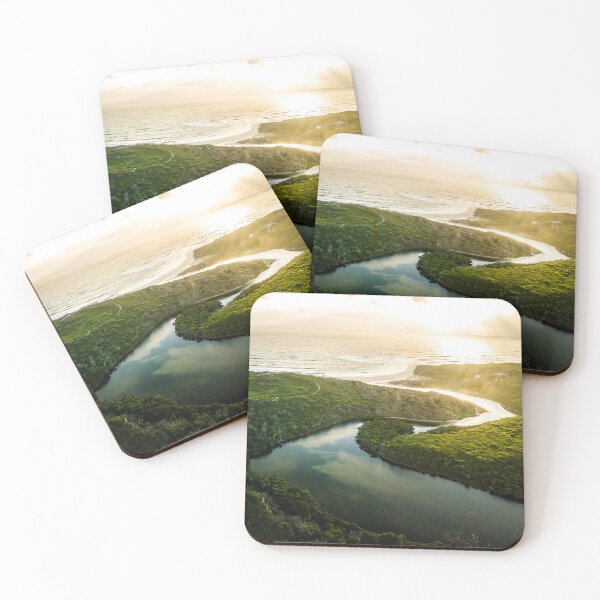 Item preview, Rivermouth Sunset - Aerial Images / Oceanic Art designed and sold by Oceanic Art.