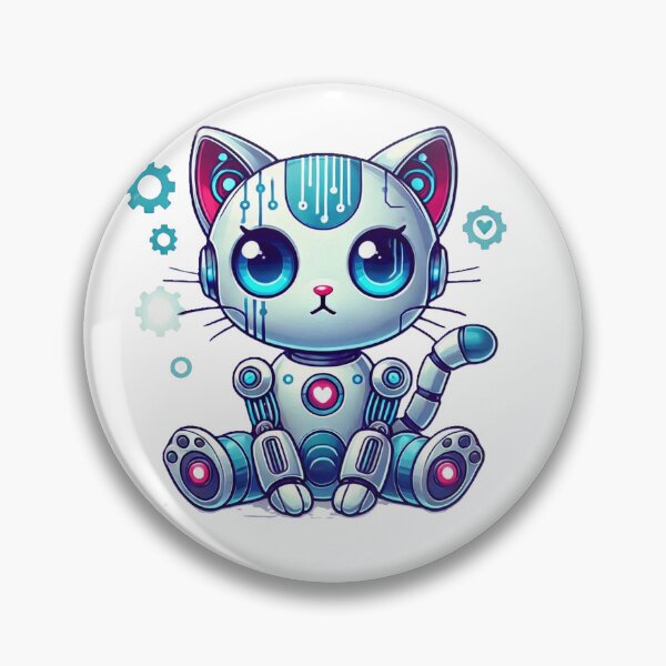 Item preview, Cute AI robot kitty designed and sold by nicnacc.